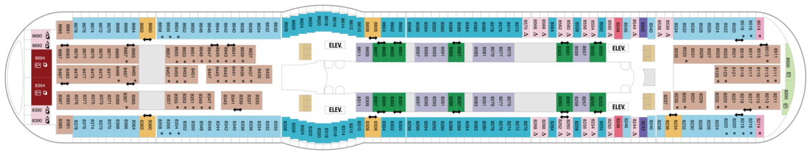 Royal Caribbean International, Adventure of the seas, Deck 8.png